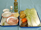 白菜とベーコンの洋風鍋/材料